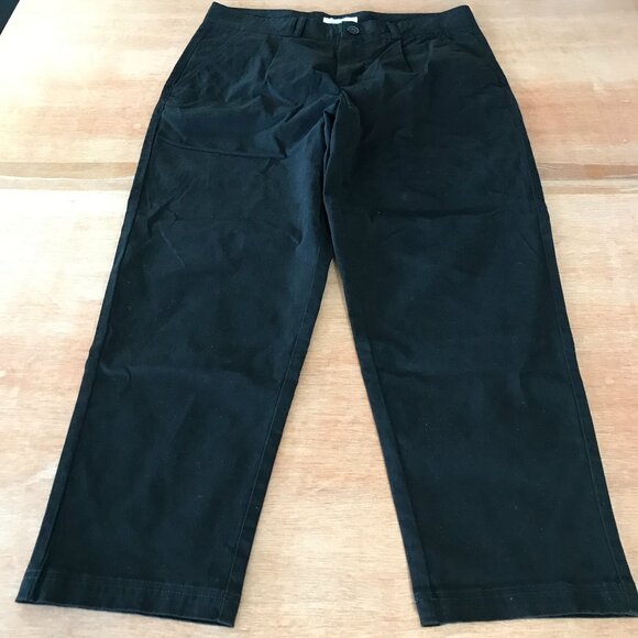 I Love Ugly Kobe Pants Men M 34x24 Black Mid Rise Crop Wide Leg Straight Leg - Picture 1 of 13